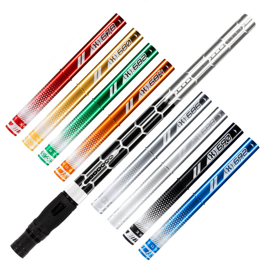 LAZR Elite Nexus Barrel Kit - 15' Black/Silver Fade - Colored Inserts - Cocker Threads