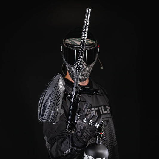 LAZR Elite Orbit Barrel Kit - 15' Black/Silver Fade - Colored Inserts - Cocker Threads