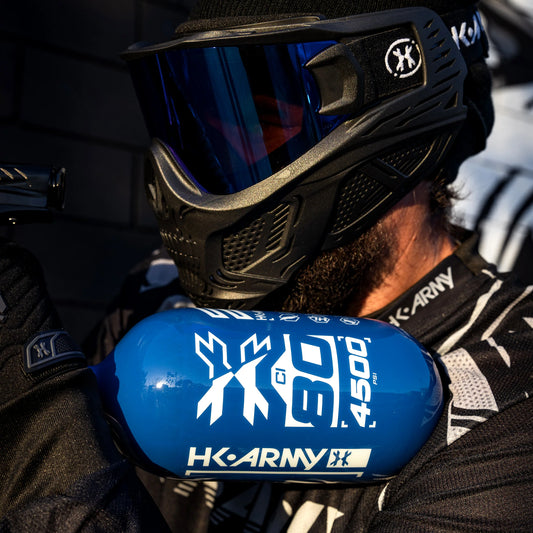 80ci / 4500Psi - Rush - Extra Lite Carbon Fiber Tank - Pro V2 Reg - Blue/White