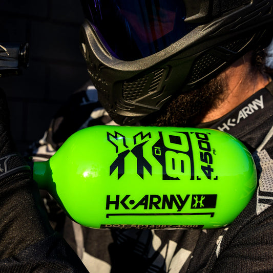 80ci / 4500Psi - Rush - Extra Lite Carbon Fiber Tank - Pro V2 Reg - Neon Green/Black
