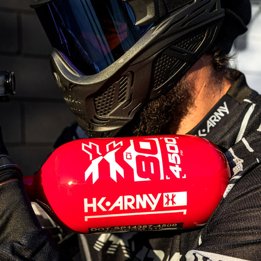 80ci / 4500Psi - Rush - Extra Lite Carbon Fiber Tank - Pro V2 Reg - Red/White