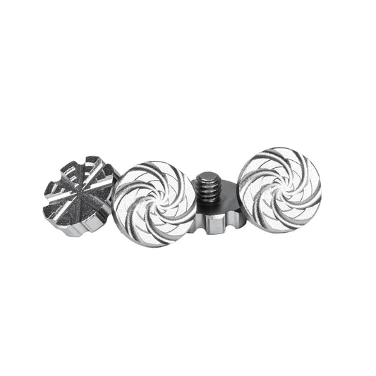 Machined Goggle Screw Set "Cyclone" Silver
