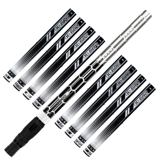 LAZR Elite Nexus Barrel Kit - 15' Black/Silver Fade - Black Inserts - Cocker Threads