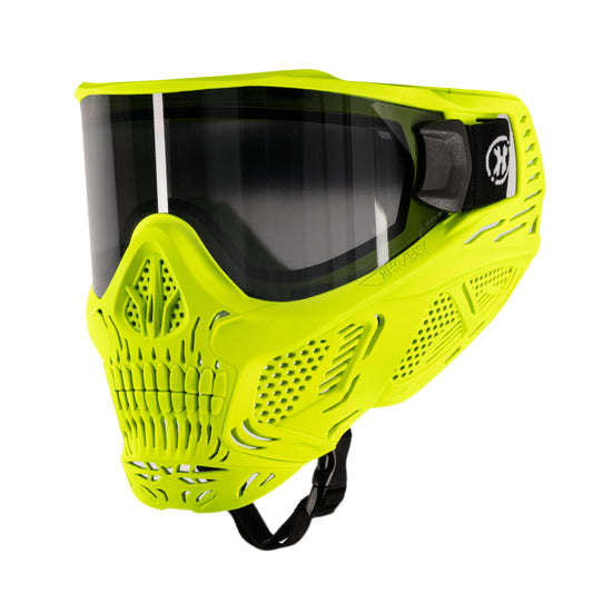 HSTL Skull Goggle "Neon Yellow" - W/ Smoke Lens | Paintball Goggle | Mask | Hk Army