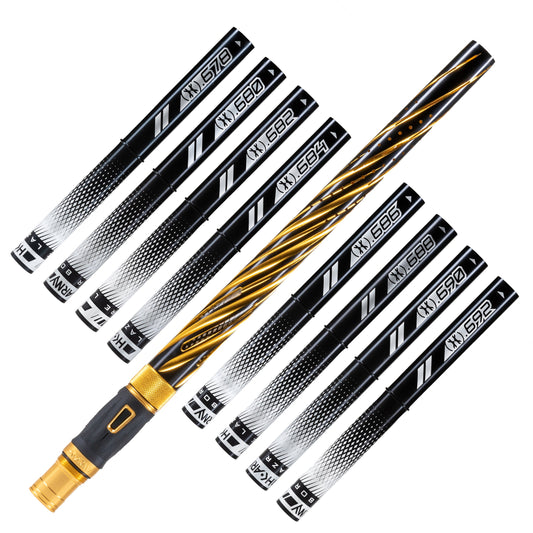 LAZR Elite Orbit Barrel Kit - 15' Dust Gold/Black Inserts - Cocker Threads