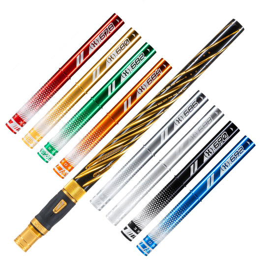 LAZR Elite Orbit Barrel Kit - 15' Dust Gold/Colored Inserts - Cocker Threads