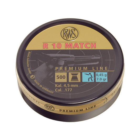 Rws R10 Match .177 Premium Line Light 4.50 Mm 7.0 G (500 Ct) | Buy Airgun Pellet Ammo