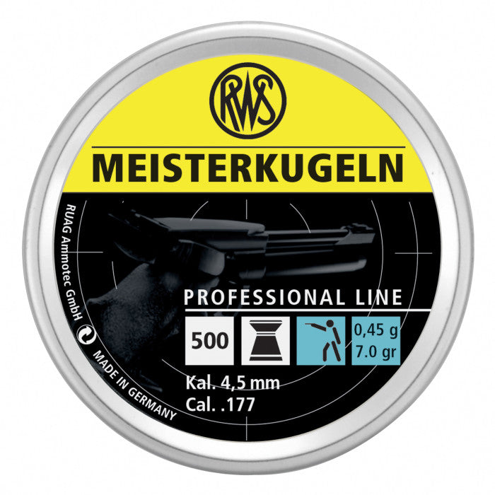 Rws Meisterkugeln Pistol Professiol Line .177 500Ct | Buy Airgun Pellet Ammo