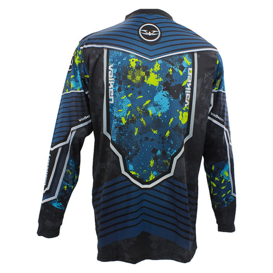 Valken Fate Gfx Paintball Jersey - Navy/Green Abstract