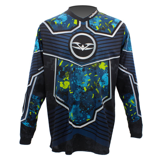 Valken Fate Gfx Paintball Jersey - Navy/Green Abstract