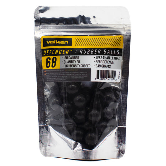 Shop Valken Rubber Balls | Defender .68 Caliber Hard - 25Ct