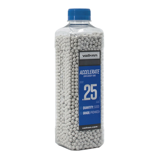 Valken Accelerate Promatch 0.25G 5,000Ct Airsoft Bbs