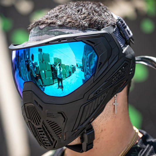 Slr Goggle - Tsunami (Black/Black/Black) Arctic Lens | Paintball Goggle | Mask | Hk Army