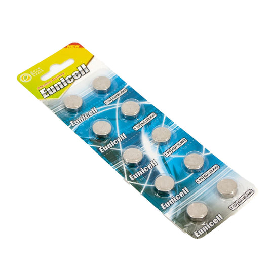 Eunicell 1.5V Ag12 Lr43 Alkaline Button Cell Battery - 10 Pack