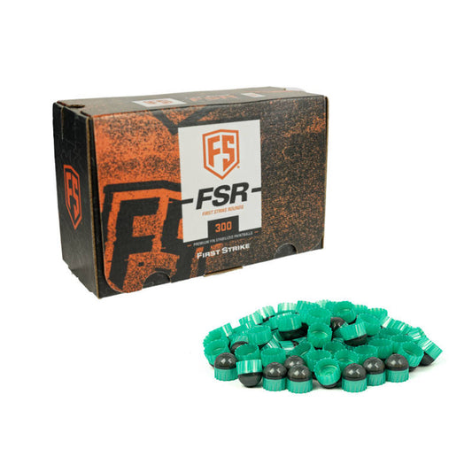 First Strike 300 Round - Smoke/Mint Green - Orange Fill | Shop Paintball