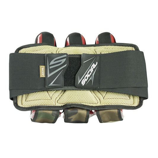 Grit Pod Pack Harness, 3+6 Woodland Camo | Social Paintball Harness