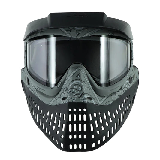 Jt Bandana Series Proflex Paintball Mask - Gray W/ Clear And Smoke Thermal Lens