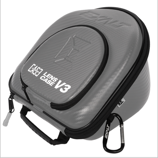Exalt Carbon V3 Universal Lens Case - Charcoal Gray W/ Blue