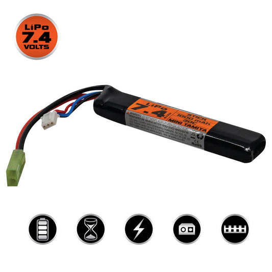 Valken Lipo 7.4V 1300Mah 30C Split Airsoft Battery (Small Tamiya)