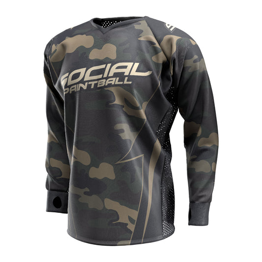 Woodland Camo Smpl Paintball Jersey