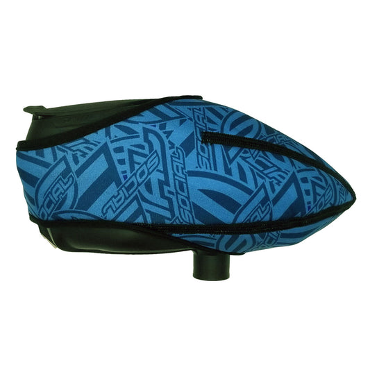 Omni Universal Hopper Cover, Blue Social Pattern | Paintball Hopper/Loader Cover | Social Paintball