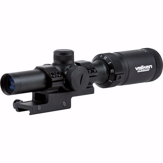 Valken 1-4X20 Mil-Dot Airsoft Rifle Scope W/ Mount