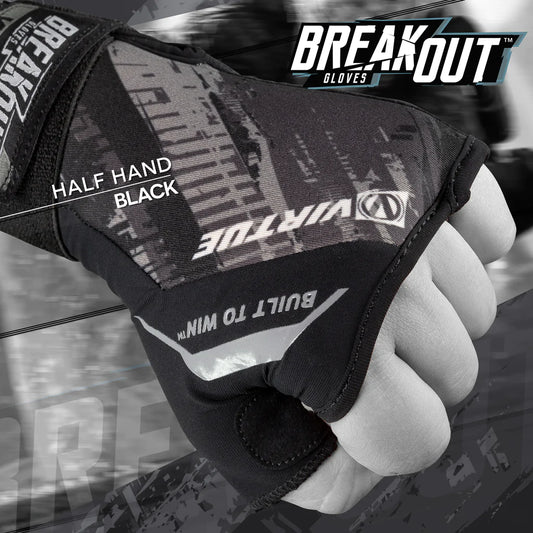 Virtue Breakout Gloves - Pro Half Hand - Graphic Black