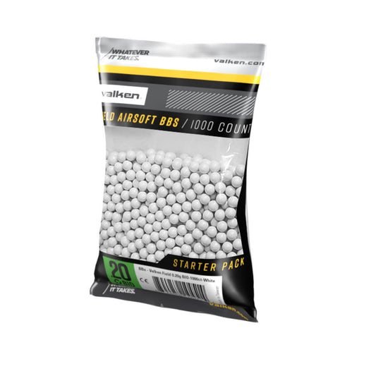 Valken Field 0.20G 1,000Ct Biodegradable Airsoft Bbs