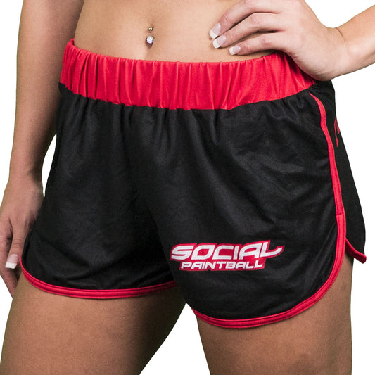 Women's Shorts, Black Red For The Player