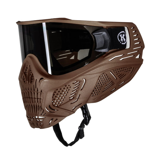 Hstl Skull Goggle "Grave Digger" - Tan W/ Smoke Lens | Paintball Goggle | Mask | Hk Army