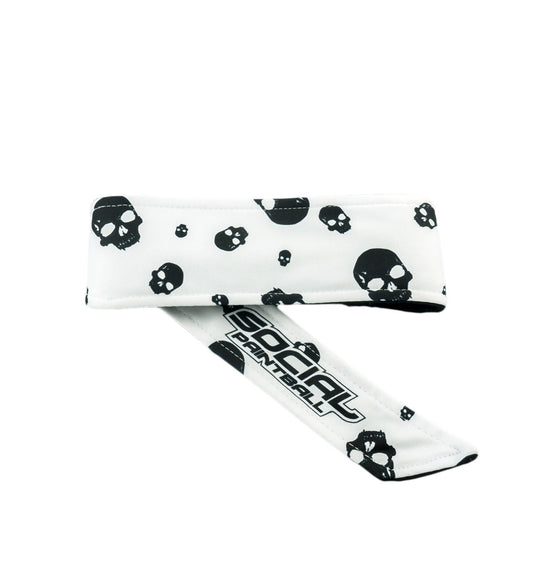 Headband, White Skulls | Paintball Headband | Social Paintball