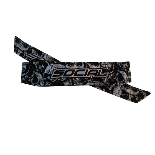Headband, Gray Skulls | Paintball Headband | Social Paintball