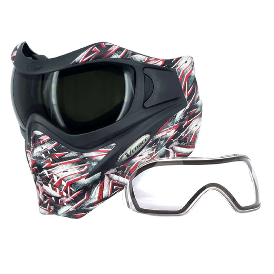 Vforce Se Grill Paintball Mask Goggle Spangled Anti-Hero W/ Smoke + Clear Lens