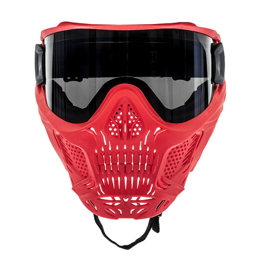 Hstl Skull Goggle "Sinner" - Red W/ Smoke Lens | Paintball Goggle | Mask | Hk Army