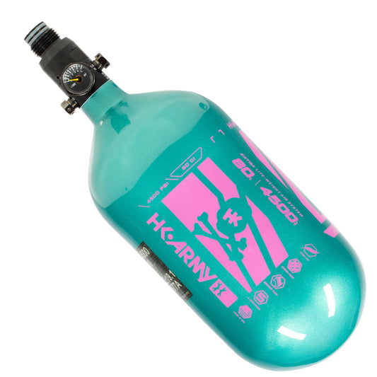 Slash - Extra Lite Carbon Fiber Tank - Standard Reg - 80Ci / 4500Psi - Metallic Turquoise/Pink