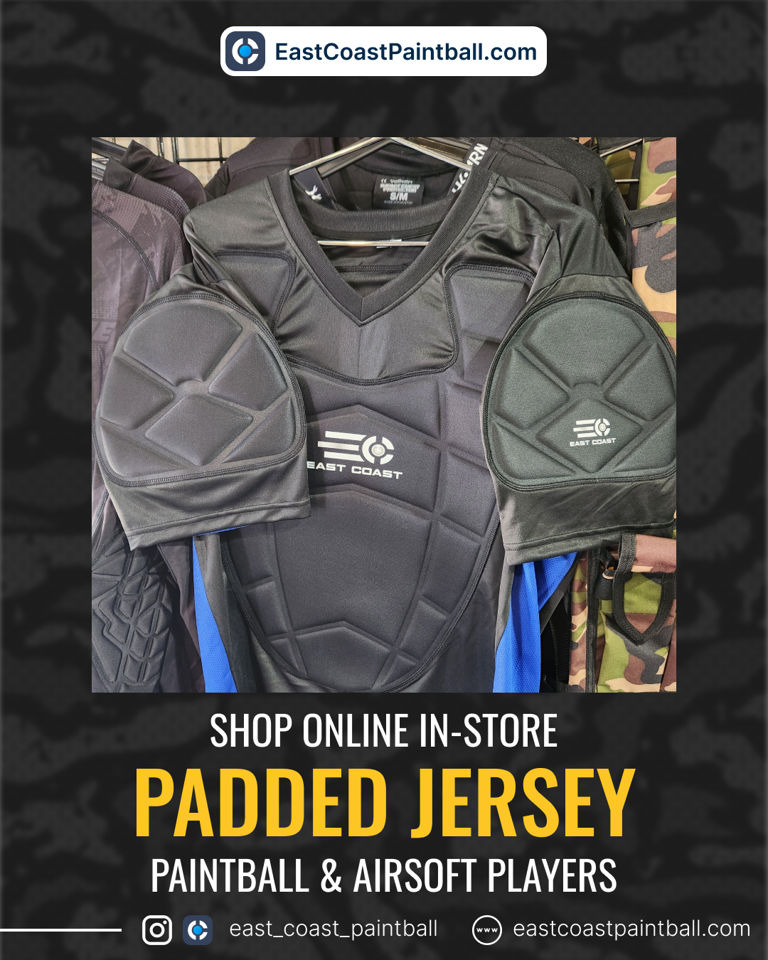 Padded Jersey for Paintball & Airsoft Sports