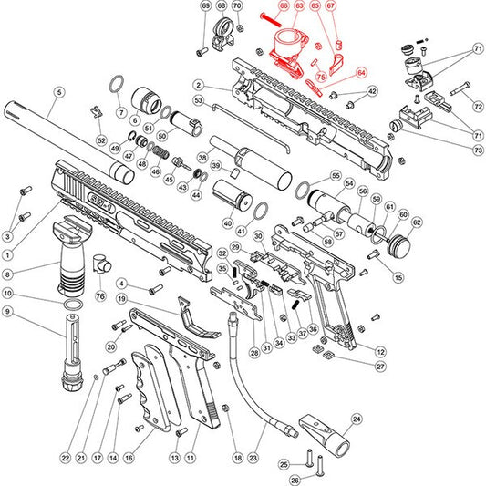 Marker Parts - SW-1 Part# 92 50 Cal Breach