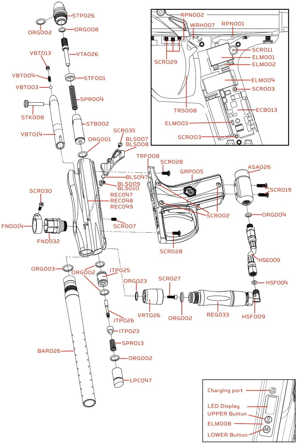 Spyder Fenix Parts – East Coast Paintball Supply