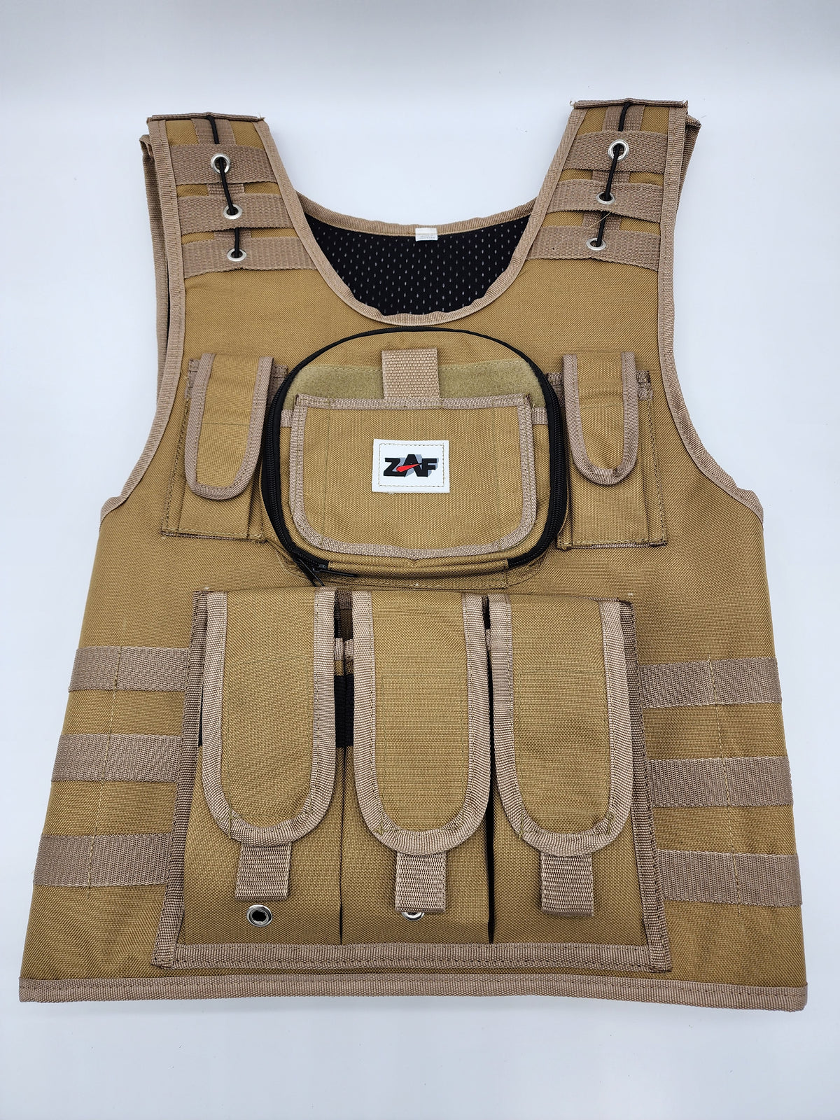 Tactical Airsoft Vest | Fully Adjustable | Color: Tan