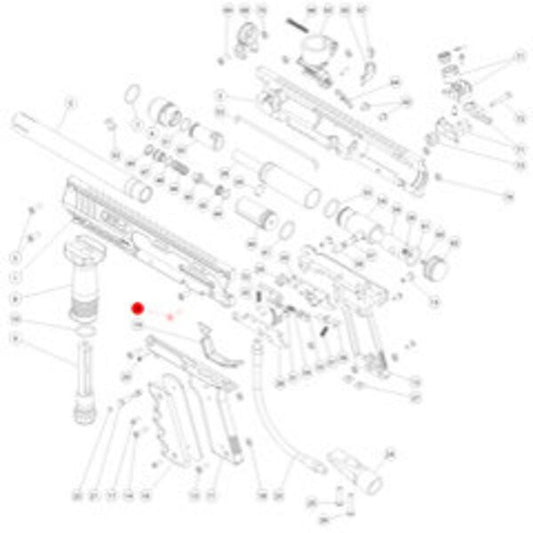 Marker Parts - SW-1 Part# 04 Long Receiver Screw