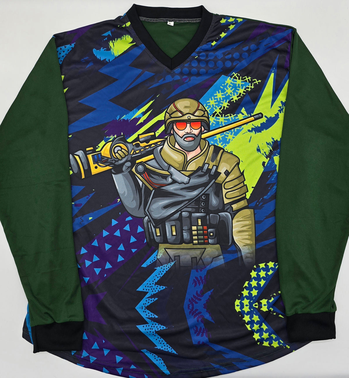 navy green army dude blue & purple | Paintball Practice Jersey