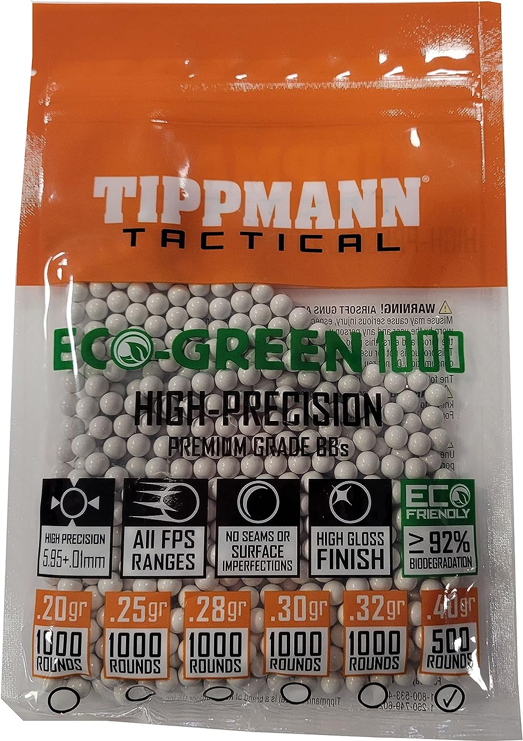 Tippmann 6mm ECO BB 0.20g 5000 BBs - Light Green