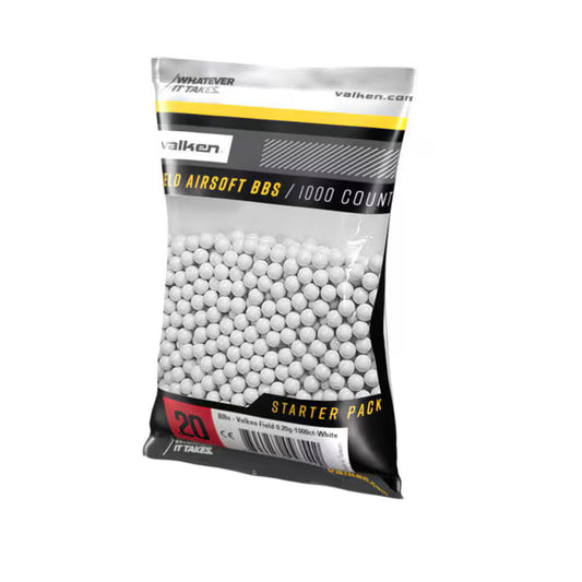 Valken Field 0.20G 1,000Ct Airsoft Bbs