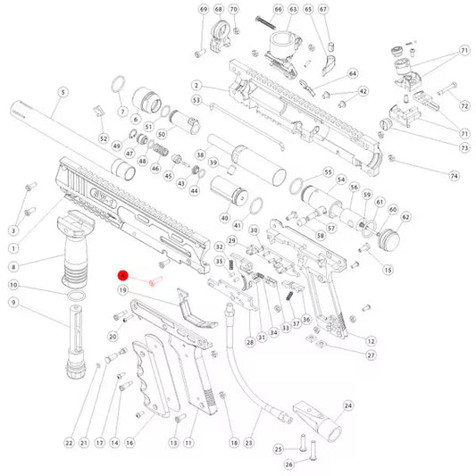Marker Parts - SW-1 Part# 24A Air Source Adapter UTS Custom