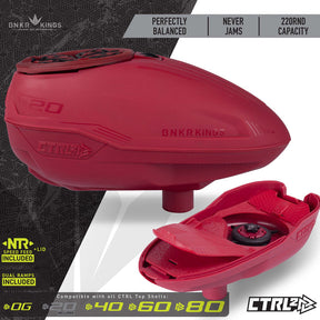 Bunkerkings CTRL2 Paintball Loader/Hopper - Dark Red