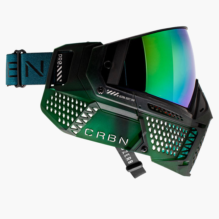 Carbon Zero Thermal Paintball Goggles - ZERO Fade Forest  - Less Coverage
