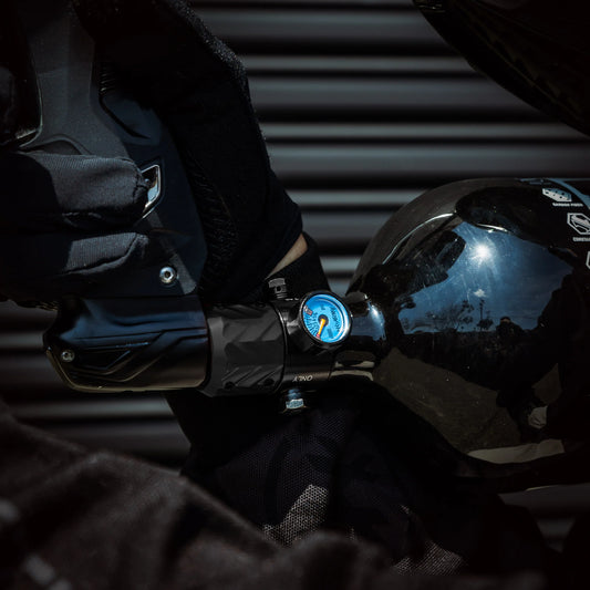 AEROLITE ELITE PRO REG - FOSSIL - BLACK | output pressure 450-650psi | HK Air Tank Regulator