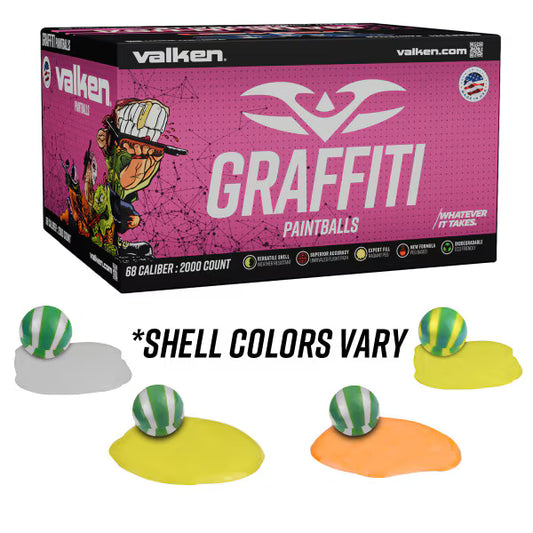 Valken Graffiti Paintballs - 68cal - 2,000ct