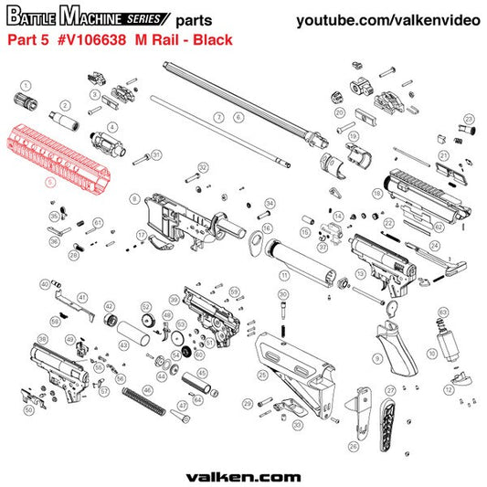 Rifle Parts - Battle Machine MOD C/S HANDGUARD