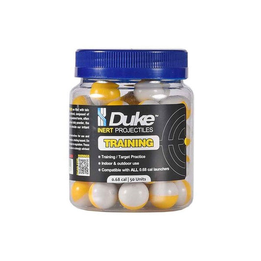 Duke Defence Inert Talc Powder Training .68 Caliber Projectiles - 125 count